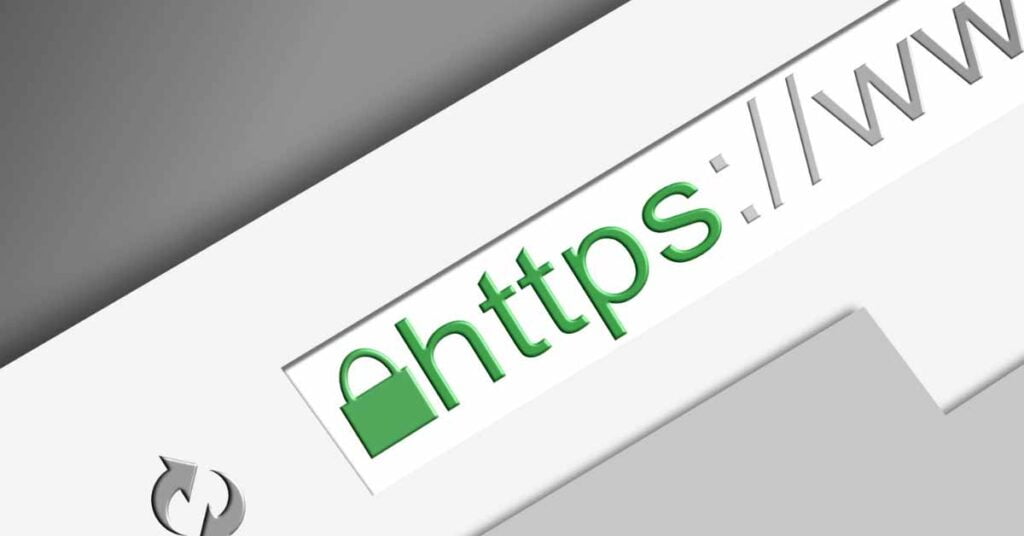 Image of HTTPS connection using SSL / TLS encryption