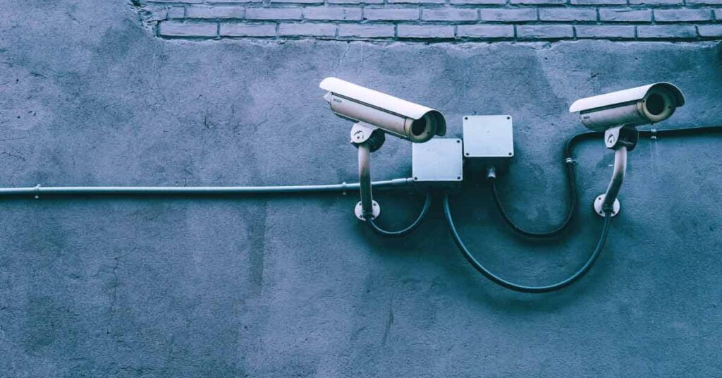 Security cameras monitoring website security