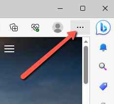 In Edge - open the menu in the top-right corner