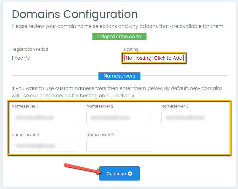 Step 4 - Configure your domain settings