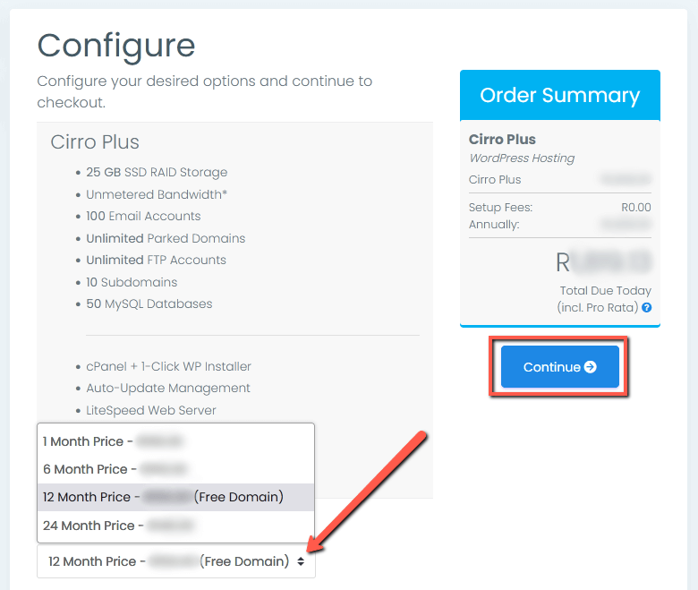 Step 4 - Configure your billing cycle