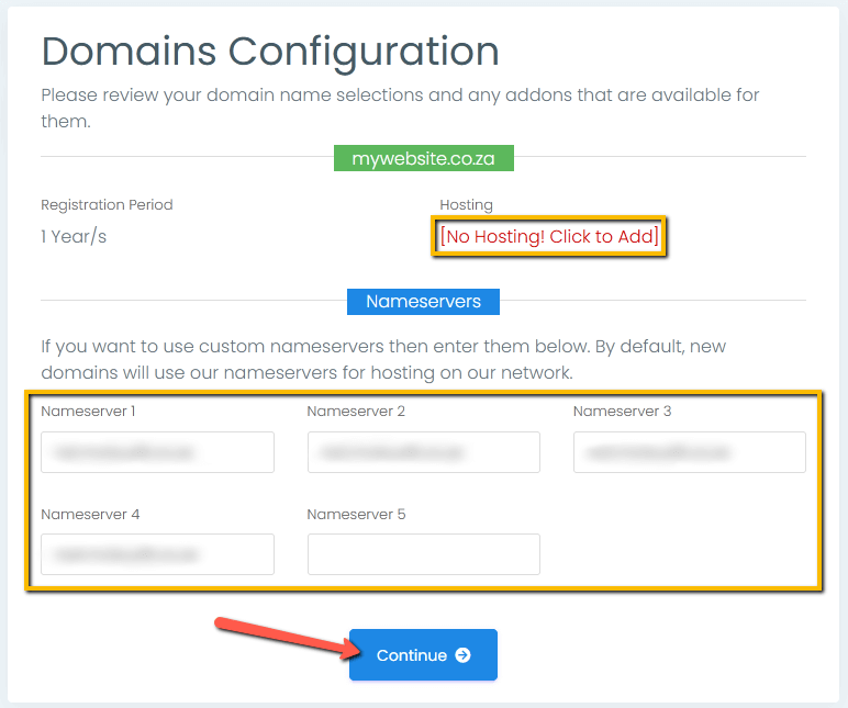 Step 6 - Configure your domain settings