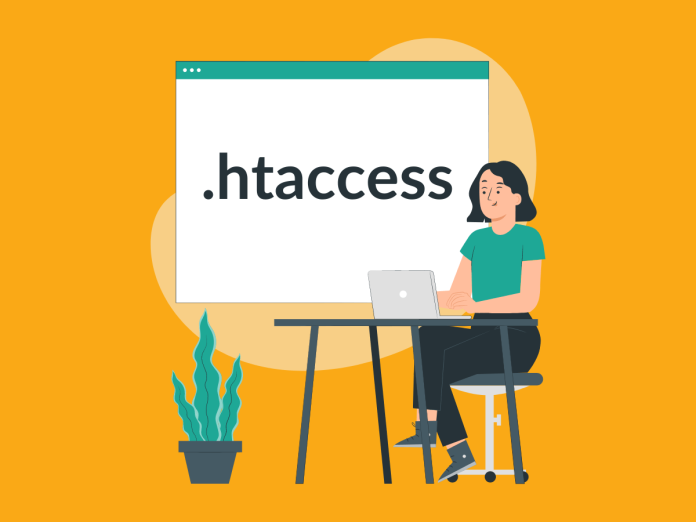 Image of person finding and editing their .htaccess file